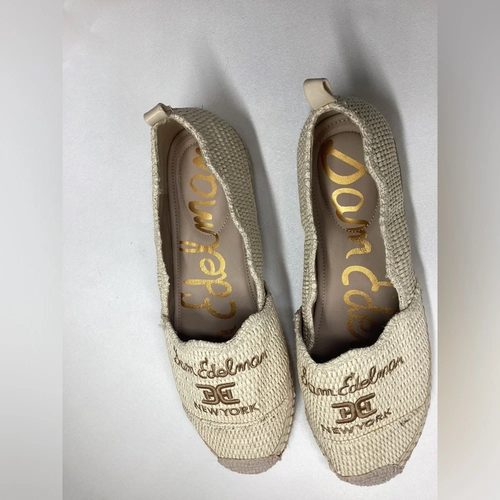 Sam Edelman Karla Espadrille Slip On Linen Raffia Size 9